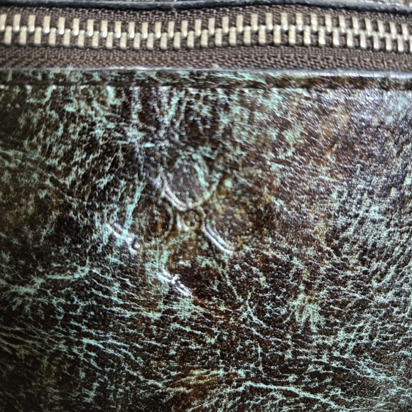 Patricia Nash Brown and Blue Floral Embossed Clutch - Picture 7 of 12